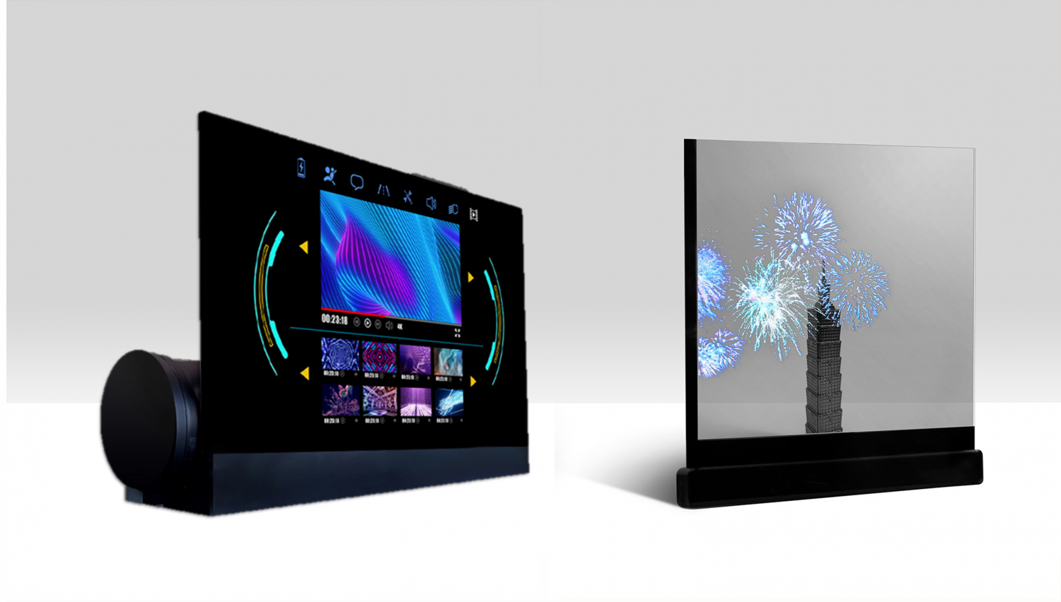 可捲式、折疊性、高透明